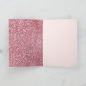 ピンクガーリーグリッターハッピーバースデーハート カード (内部)