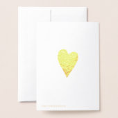 ピンクガーリーグリッターハートハグ 箔カード (裏面封筒付き)