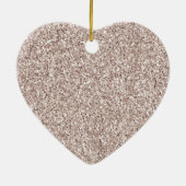 ピンクガーリーグリッターヒョウ印刷 セラミックオーナメント (裏面)