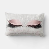 ピンクガーリーグリッターメイクアップラッシュアイプリンセスグレー ランバークッション (裏面)