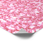 ピンクガーリーグリッター印刷 ポスター (角)