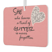 ピンクガーリーグリッター引用文 カーエアーフレッシュナー (左)