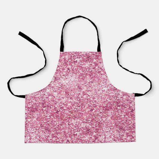 ピンクガーリーグリッター紙吹雪 エプロン (正面)