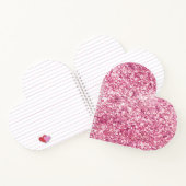 ピンクガーリーグリッター紙吹雪 ノートブック (内部)