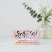 ピンクガーリーグリッター虹色グラデーション ロイヤリティカード (スタンド正面)