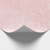 ピンクガーリーグリッター高級デザイン ラッピングペーパー (角)