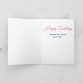 ピンクガーリーグリッター16誕生日フォトコラージュ カード (内部)