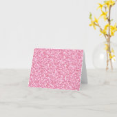 ピンクガーリーグリッター カード (黄色い花)