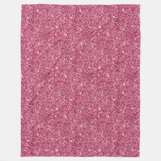 ピンクガーリーグリッター フリースブランケット (正面)