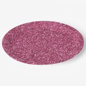 ピンクガーリーグリッター ペーパープレート (アングル)