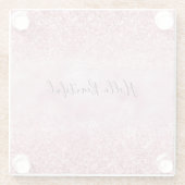 ピンクガーリーグームグリッタースパークル ガラスコースター (裏面)