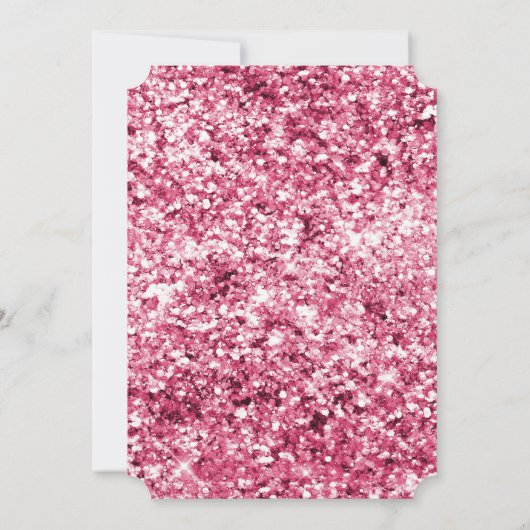 ピンクガーリーグームグリッター 招待状 (裏面)
