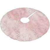 ピンクガーリーグーム金ゴールドヒョウ印刷ウォーターカラー ブラッシュドポリエステルツリースカート (アングル)