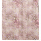 ピンクガーリーグーム金ゴールドヒョウ印刷 シャワーカーテン (正面)