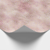 ピンクガーリーグーム金ゴールドヒョウ印刷 ラッピングペーパー (角)