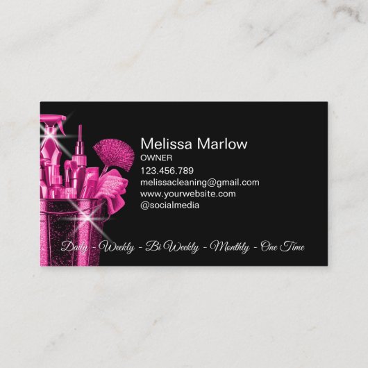 ピンクガーリーコマーシャルハウスクリーニング 名刺 (裏面)