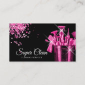 ピンクガーリーコマーシャルハウスクリーニング 名刺 (正面)