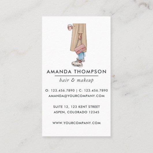 ピンクガーリーコーヒーチャフ 名刺 (裏面)