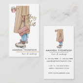 ピンクガーリーコーヒーチャフ 名刺 (正面/裏面)