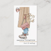 ピンクガーリーコーヒーチャフ 名刺 (正面)