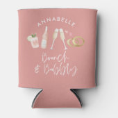 ピンクガーリーシャンパンブライダルシャワー 缶クーラー (正面)