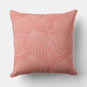 ピンクガーリーシーシェルパターン装飾用クッション クッション (裏面)