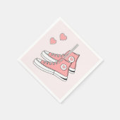 ピンクガーリースニーカー スタンダードカクテルナプキン (角)