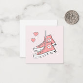 ピンクガーリースニーカー ノートカード (正面/裏面インサイチュ)