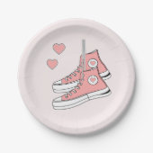 ピンクガーリースニーカー ペーパープレート (正面)
