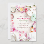 ピンクガーリースパパーティーBFF Galentine's Day 招待状 (正面)