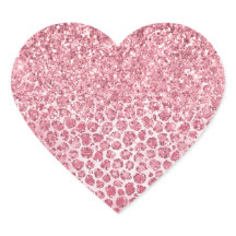 ピンクガーリースパークルグリッターヒョウ柄