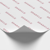 ピンクガーリースパークルグリッター引用文 ラッピングペーパー (角)