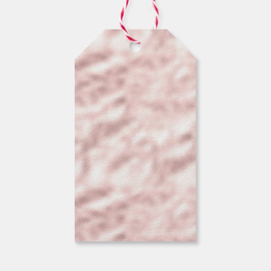 ピンクガーリースパークルグリッター ギフトタグ (裏面)