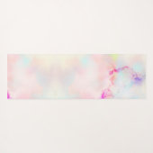 ピンクガーリーソフトパステル勾配アルコールインクカスタム ヨガマット (裏面(横))