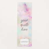 ピンクガーリーソフトパステル勾配アルコールインクカスタム ヨガマット (正面)