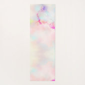 ピンクガーリーソフトパステル勾配アルコールインクカスタム ヨガマット (裏面)