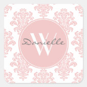 ピンクガーリーダマスクモノグラム スクエアシール (正面)