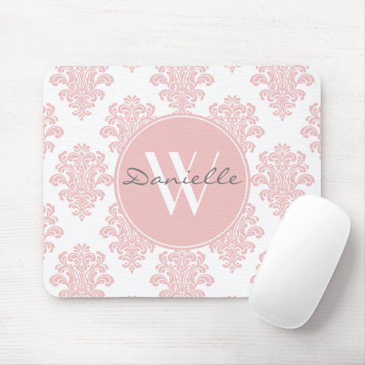 ピンクガーリーダマスクモノグラム マウスパッド (マウス)