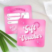 ピンクガーリートレンディーレトロ爪、 ネイル美しいスパギフトカード