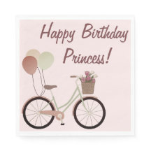 ピンクガーリーバイクバルーンハッピーバースデー