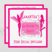 ピンクガーリーバチェロレッテ 招待状 (正面/裏面)
