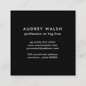 ピンクガーリーバックライトブルーヒョウ印刷 スクエア名刺 (裏面)