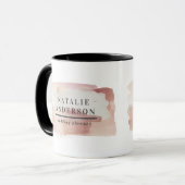 ピンクガーリーバラモダン金ゴールドスタイリッシュのお気に入り マグカップ (正面左)