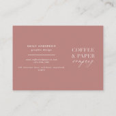 ピンクガーリーバラモダン金ゴールドスタイリッシュ名刺 名刺 (裏面)