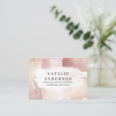 ピンクガーリーバラモダン金ゴールドスタイリッシュ名刺 名刺 (スタンド正面)