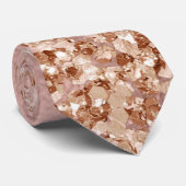 ピンクガーリーバラ金ゴールドグリッターシックスパークル ネクタイ (ロール)