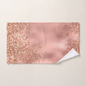 ピンクガーリーバラ金ゴールドグリッターシックスパークル バスタオルセット (ハンドタオル)