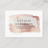 ピンクガーリーバラ金ゴールドモダンスタイリッシュ名刺 名刺 (正面)