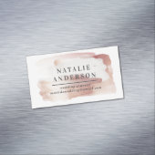 ピンクガーリーバラ金ゴールドモダンスタイリッシュ  マグネット名刺 (インサイチュ)