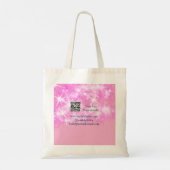 ピンクガーリーパステルグリッター爪、 ネイルの追加サイトq トートバッグ (裏面)